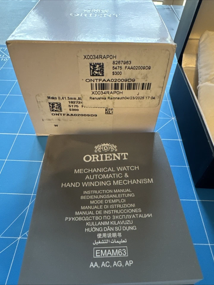 Relógio de pulso masculino Orient Mako II FAA02009D9 - Conjunto completo - Imagem 4 de 4