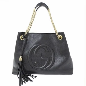 Sac fourre tout Gucci Soho cuir femme cuir noir grande occasion