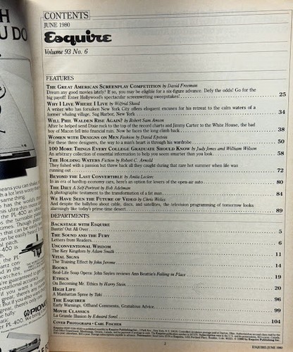 Esquire Magazine June 1980 - Foto 4 di 5