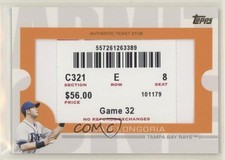 2009 Topps Ticket To Stardom Ticket Stubs Gold 3/10 Evan Longoria #TS-26 nd3