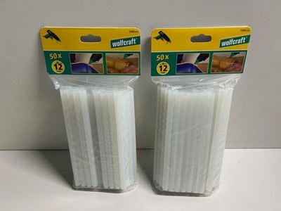 Restposten 100 Wolfcraft Klebesticks Heißklebestifte 12 mm für Heißklebepistole