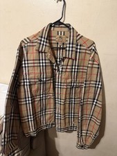 Supreme X Burberry Plaid Denim Trucker Jacket...