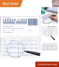10 PCS Easy-Read Check Registers 2024-2026 - Perfect for Personal Finances