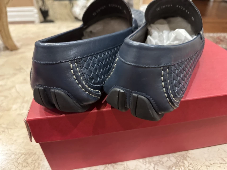 Salvatore Ferragamo Parigi ZAPATOS TEJIDOS, Mocasines, Conductores PARA HOMBRES EE. UU. 11 ee Foto 4 de 4