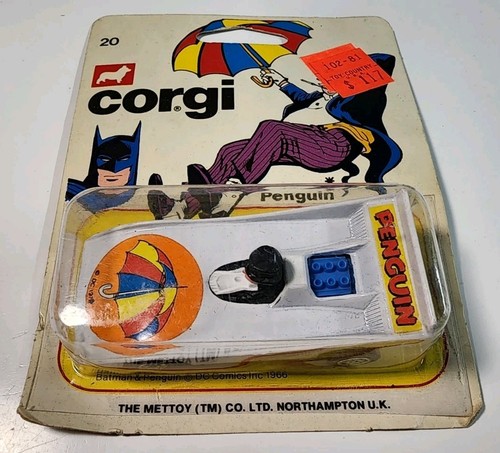 Vintage Corgi #20 White Penguin Mobile 1/64 Diecast/Plastic Batman DC Comics