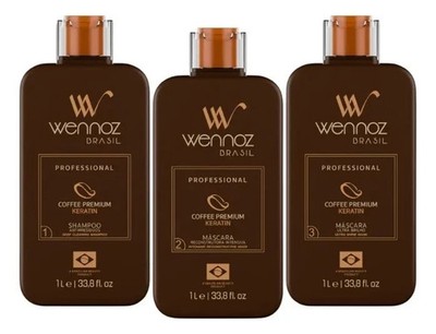 Coffee Premium All Liss Hair Progressive Brush Kit 3x1L - Honma Tokyo (WENNOZ)