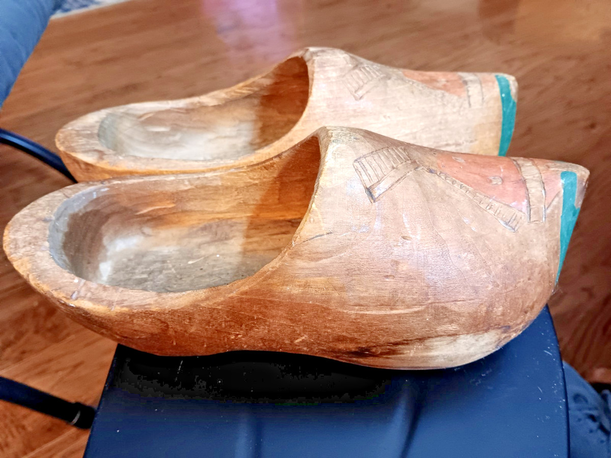 Antique Dutch Wooden Clogs View 2