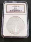 1996 SILVER EAGLE DOLLAR NGC MS69