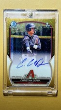 2023 Bowman Chrome 1st Christian Cerda Auto Gold Shimmer /50 CPA-CCE DBacks