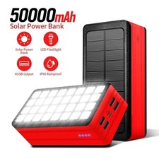 Power Bank Strong Lights portable Solar Charger 50000 Mah