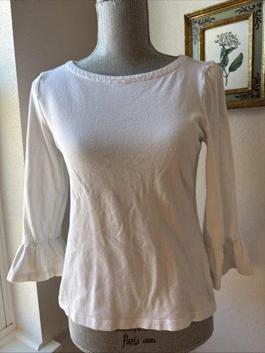 Kate Spade Broome Street Bracciale Lunghezza Maniche Camicia Bianca Taglia S