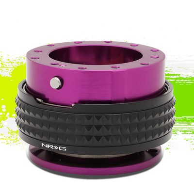 NRG SRK-210PP-BK STEERING WHEEL QUICK RELEASE GEN 2.1 PURPLE/BLACK PYRAMID RING