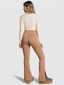 Victoria&rsquo;s Secret Pink Women&rsquo;s Cable Knit Flare Side Slit Pants Size XS