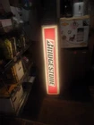 Vintage 70's-80's Gas oil Bridgestone Tire Dealer Sign Lights Up 47" X 11"