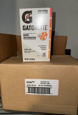 Gatorlyte Rapid Rehydration Electrolyte  Powder CHERRY LIME- 48 Packets 8/2024