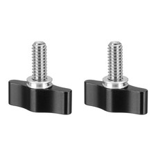 Clamping Screw Knob 1/4" x 1.14", 2Pcs Stainless Steel Camera Thumb Screws Black