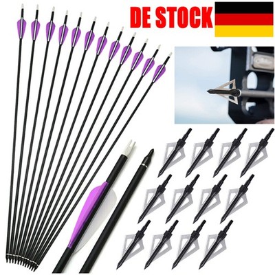 TOPARCHERY 32'' Carbon-Pfeile SP350 Bogenschießen Jagd Schießen Jagdspitzen Ziel