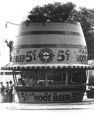 A&W 1950'S SOUTH BEND IND. 5 cent  ROOTBEER 5X7 REPRINT