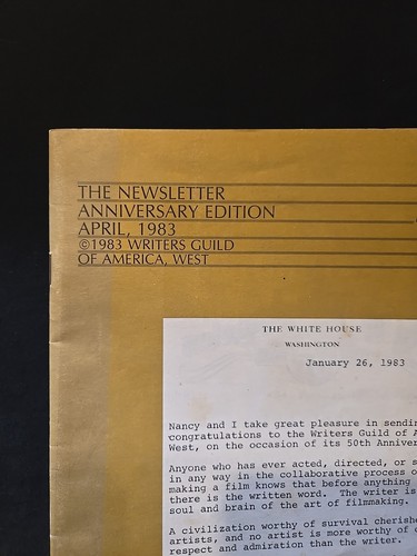 1983 WRITERS GUILD OF AMERICA, WEST NEWSLETTER 50th Anniversary, Ronald Reagan - Picture 2 of 11
