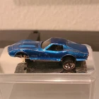 Hot Wheels Custom Corvette Blue  Car 1:64 Redlines Opening Hood.. 1968. Restored