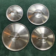 Simply Calphalon Brushed Stainless Steel 12" 10” 8” Pot or Pan LIDS ONLY
