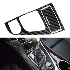 Carbon Fiber Console Gear Shift Box Panel Cover Trim For Infiniti Q50 Q60 14-19