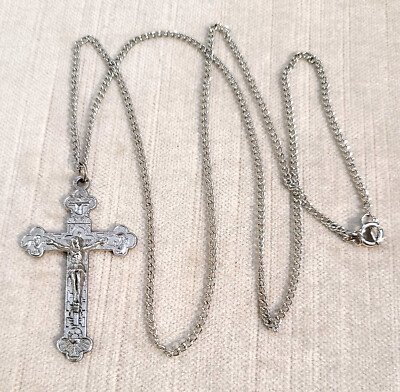 Vintage Alpha Omega TM Tertium Millennium Crucifix Cross Jesus