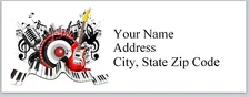 Personalized Address Labels Music Notes Chords Guitar (BO 606)