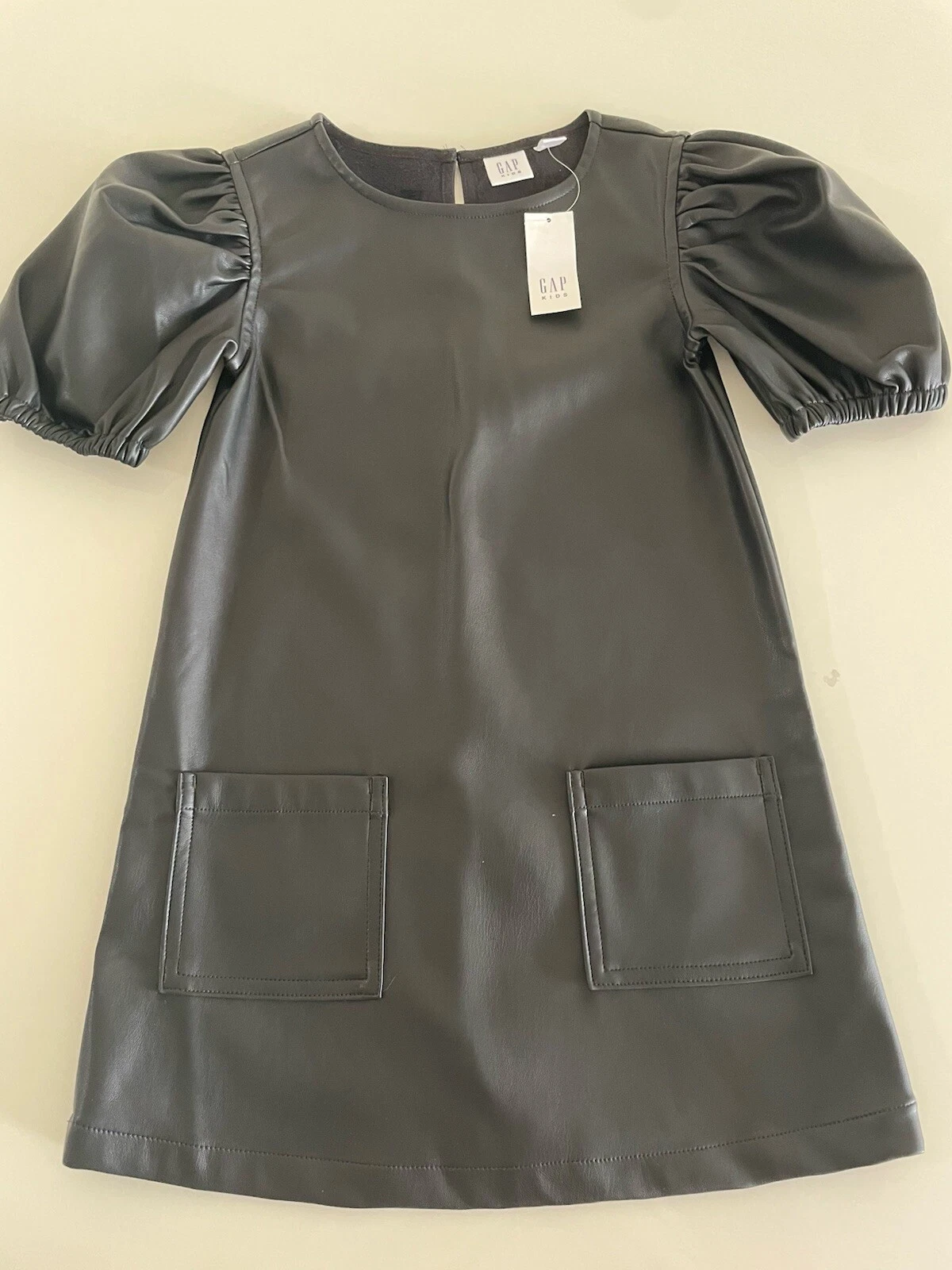 NEW Gap Dress Black Lather Girl 4-5years