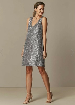 petite silver dress