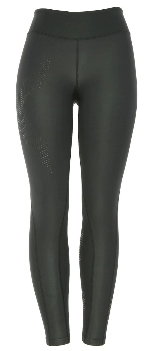 2XU Black/Dotted Black Mid-Rise Compression Tights Women's Size ST