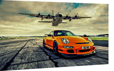 Leinwand Bilder Wandbilder Autos Sportwagen Porsche- Hochwertiger Kunstdruck