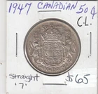 1947 Canada 50 Cent Silver Coin Half Dollar CL S7   C5