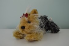 Animal Alley Yorkie Puppy Dog Plush Stuffed Animal Toy Yorkshire Terrier Red Bow