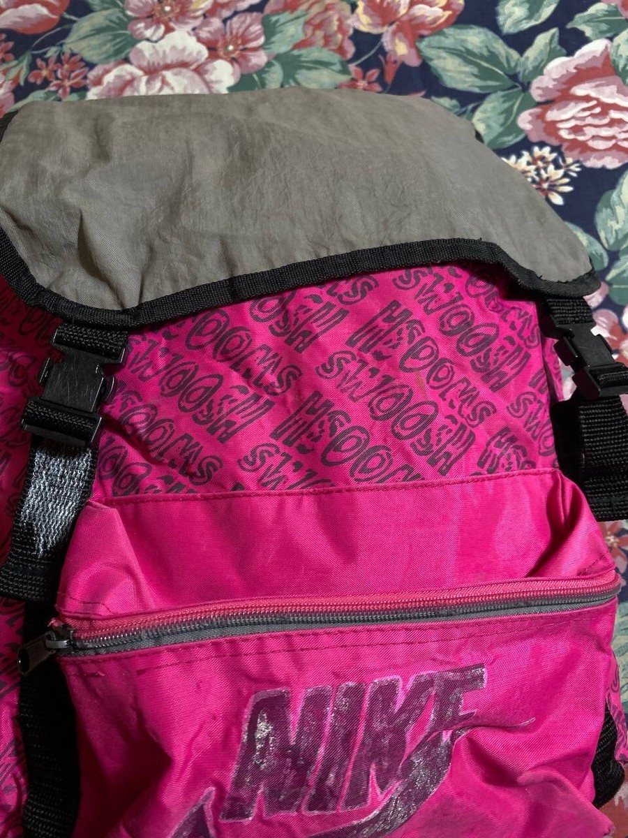 Vintage Nike Backpack Pink Red Center Swoosh 90s | eBay