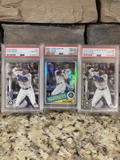 (3) Kyle Lewis RC 2020 Topps Chrome 1985 - Gold Stars - Series 1 PSA 10 Rookie