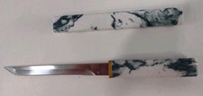 Japanese Tanto Knife Ornate Shirasaya Shiro Saya Sword  4.5" Sharp Steel Blade