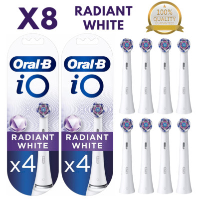 Oral-B Aufsteckbürsten iO Radiant White 8er Pack Ersatzbürsten für iO Zahnbürste