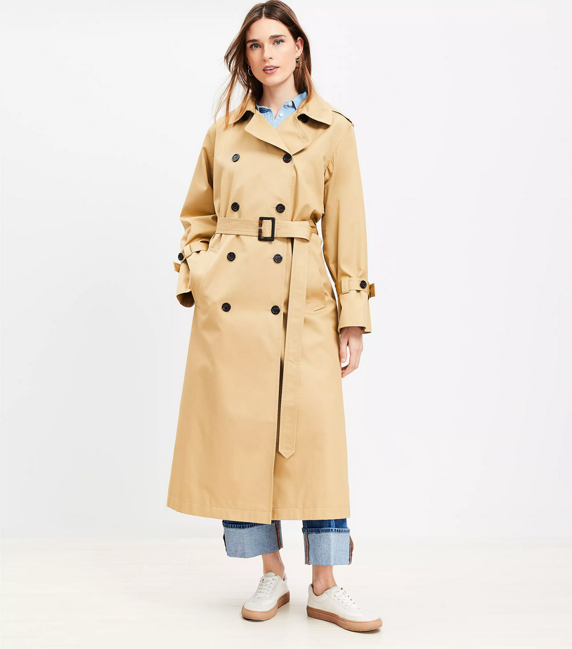 Ann Taylor Loft Trench Coat NWT Ann Taylor Loft Blue Double