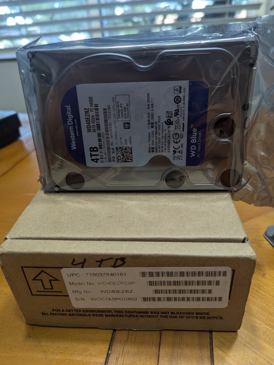 WD40EZRZ WESTERN DIGITAL 4TB THAILAND WD Blue New Sealed 75gxcbo