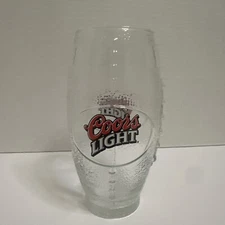 Vintage Coors Light Football Shaped Glass Beer Mug