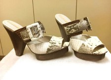 BCBG MAXAZRIA "MA-NIEVE" FLOOR SAMPLE WOMEN'S SLIP ON HEEL SHOE SZ US 9B/EUR 39