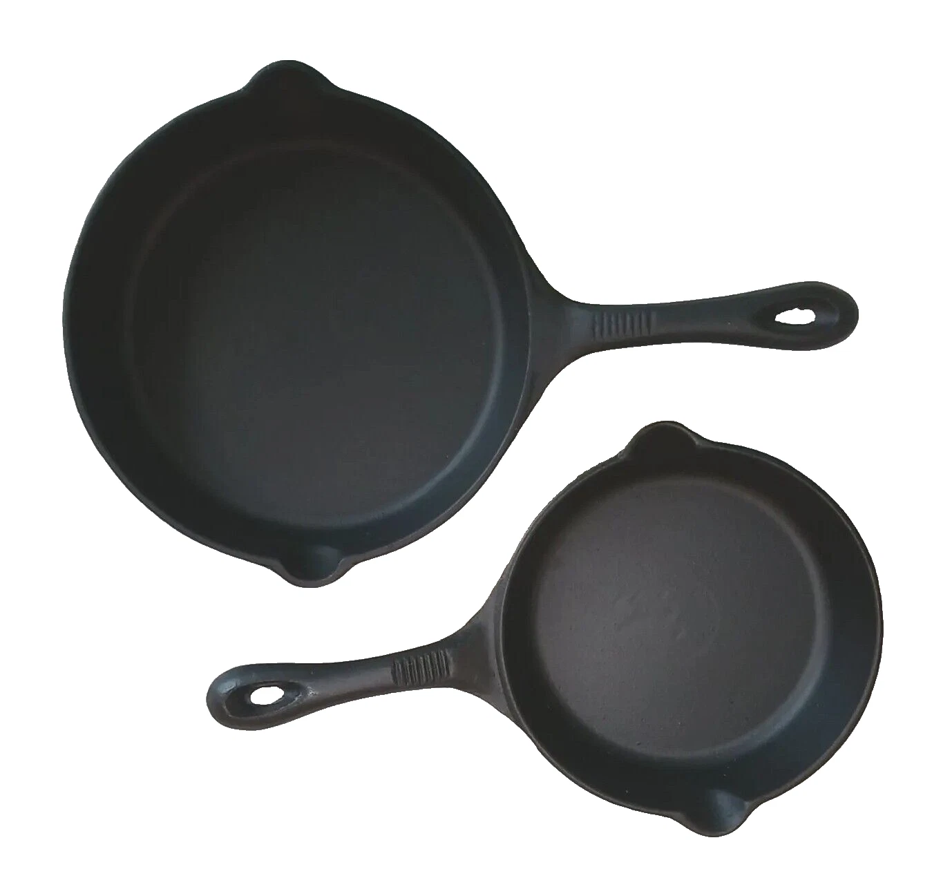 Set of 2 Pre Seasoned Cast Iron Skillet Fry Pan 6.5" & 8" New