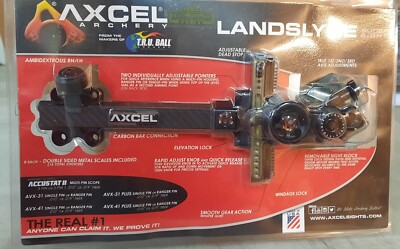 Axcel - Landslyde Carbon Pro Slider Sight w/AVX-41 Scope - Single Pin - .019 Gre