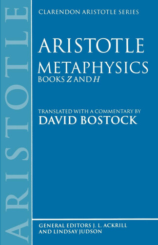 Thumbnail - Metaphysics: Bks.z & H (clarendon Aristotle Series) By Aristotle