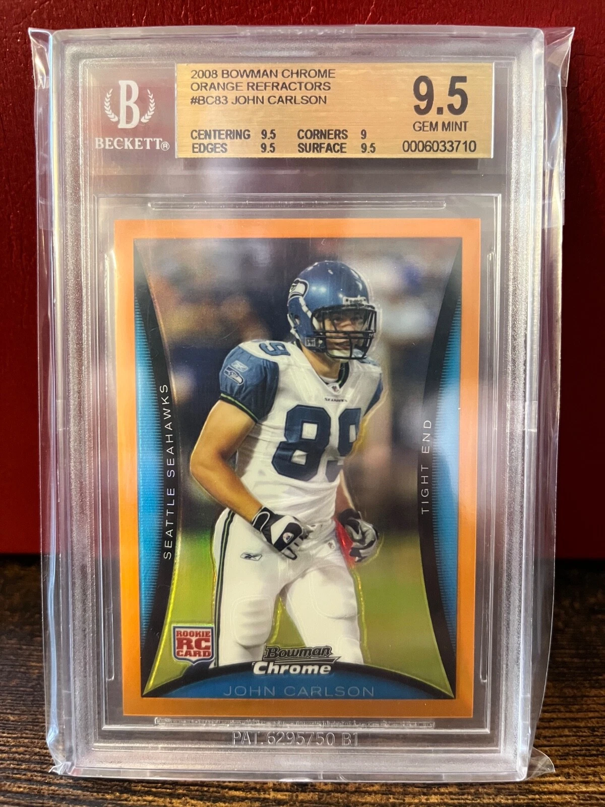 John Carlson Bowman Chrome #BC83 Orange Refractor