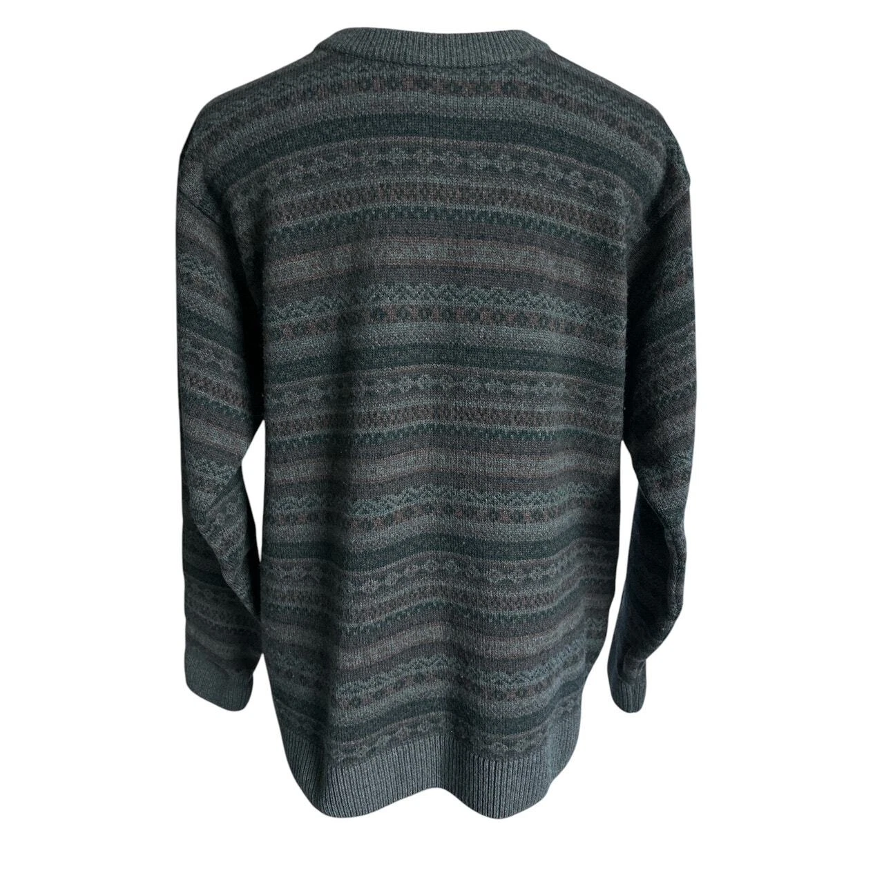 Vintage L.L.Bean Men’s Medium Regular 100% Latvia Lambs Wool Fair Aisle Sweater