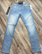 JORDAN CRAIG COLLINS MEADOWLANDS PURE DENIM JEANS AZURE JC1220 (LIGHTNING BLUE)
