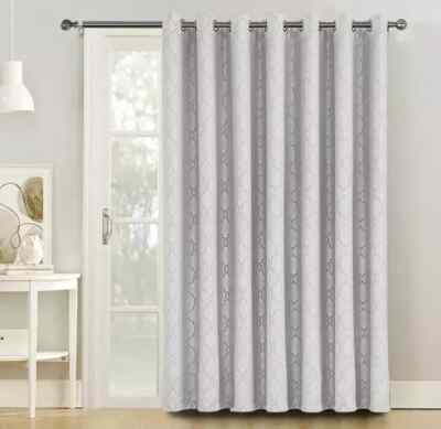 Moonlight Bedding grau geprägt Verdunkelung Silber Ring Vorhang 66''x84'' Silber