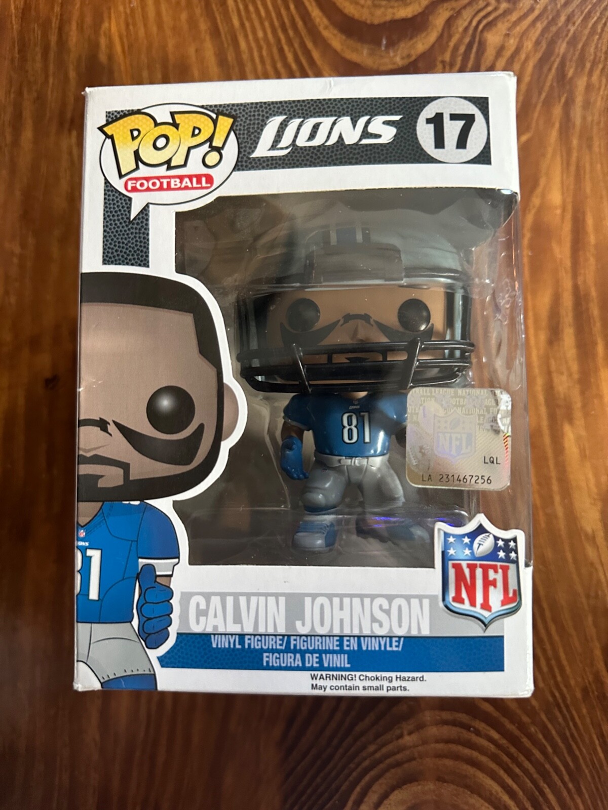 Sale Funko Pop! Calvin Johnson Football Nfl Detroit Lions 17 Box Damage See Photos